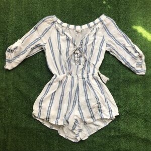 Satly Lemon Striped Romper
